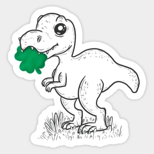 Shamrock dino st patricks day Sticker